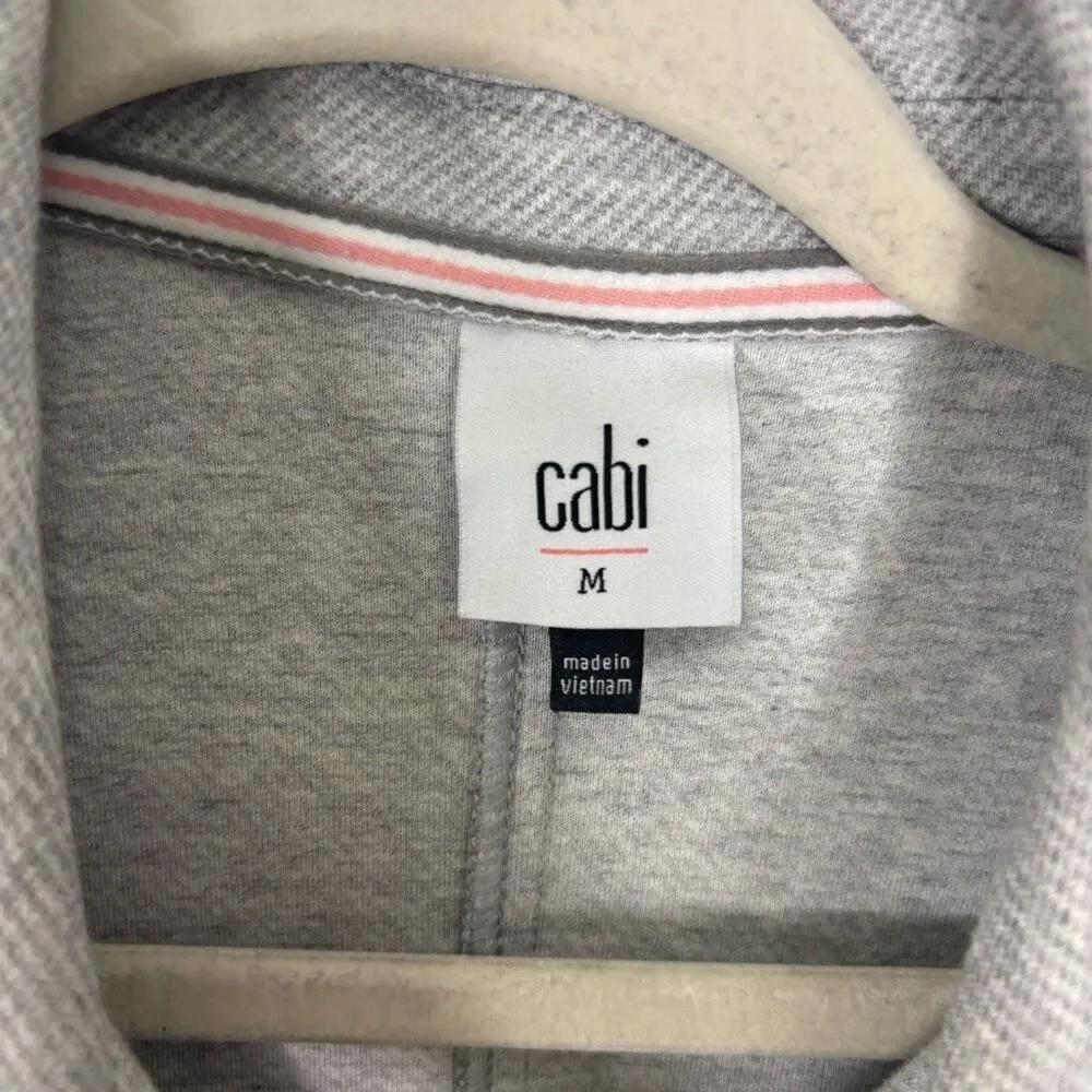 Cabi Grey Peter Pan Collar Button Front Textured Jacket Style#‎ 5855 Size Medium